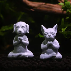 수족관 어항장식 강아지,고양이 석상