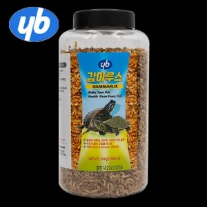 YB무역 감마루스 거북이 먹이 사료 100g 1000ml 1L