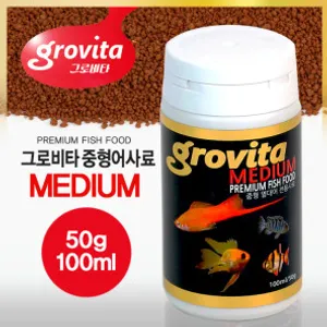 그로비타 중형어사료 100ml / 50g