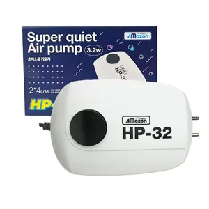 아마존 수족관용 초저소음 3.2W 2구 기포발생기 기포기 에어펌프 HP-32
