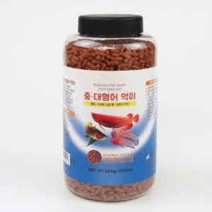 YB무역 중대형어 먹이 사료 350g 1000ml 1L