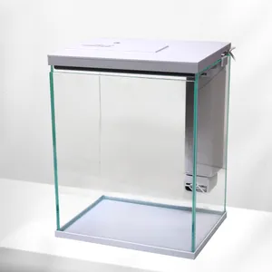 칸후 올인원 일체형 AMZ-A5 올디아망 미니 어항 21x15x26cm 5T (뚜껑 조명 여과기 수중펌프 포함 수조) - 화이트
