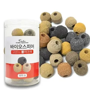 칸후 바이오스피어 고성능 여과재 1L 수질개선 링여과재 대형어 해수 담수